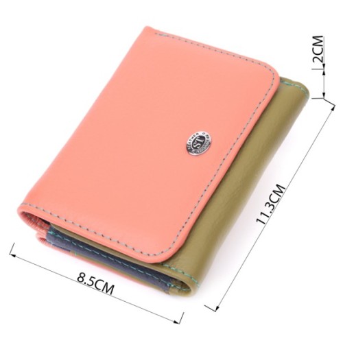 Гаманець ST Leather З натуральної шкіри Різнобарвний (22494)