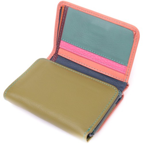 Гаманець ST Leather З натуральної шкіри Різнобарвний (22494)