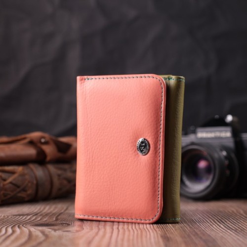 Гаманець ST Leather З натуральної шкіри Різнобарвний (22494)