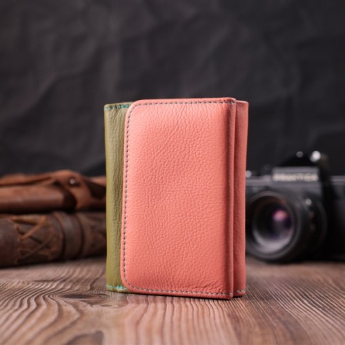 Гаманець ST Leather З натуральної шкіри Різнобарвний (22494)