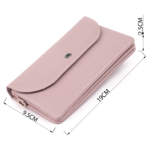 Гаманець ST Leather Зі шкіри Ліловий (19322)