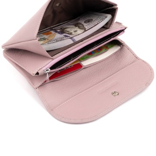 Гаманець ST Leather Зі шкіри Ліловий (19322)