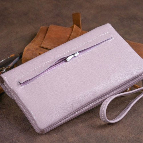 Гаманець ST Leather Зі шкіри Ліловий (19322)