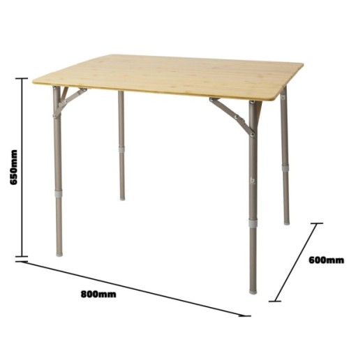 Туристичний стіл Bo-Camp Suffolk 80 x 60 cm Коричневий (1404650)