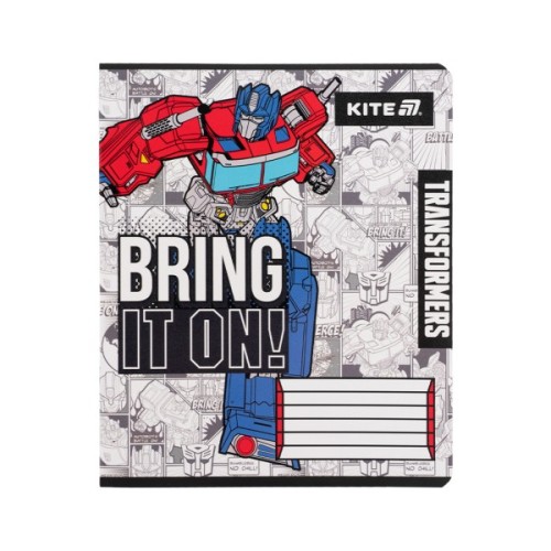 Зошит Kite Transformers, 12 аркушів, клітинка (TF25-232)