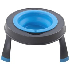 Посуд для собак Dexas Миска одинарна на складній підставці-мала 360 мл блакитна (0084297306939)