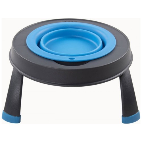 Посуд для собак Dexas Миска одинарна на складній підставці-мала 360 мл блакитна (0084297306939)