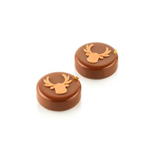 Кондитерський килимок Silikomart трафарет "Рудольф" 40 х 40 h 2 мм 2 шт (CHABLON RUDOLPH)