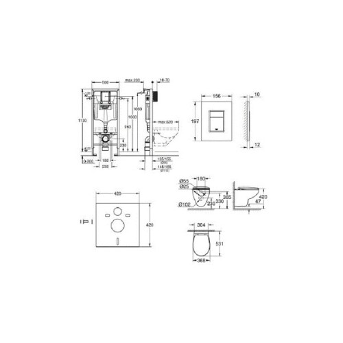 Інсталяція Grohe для унітаза 5 в 1 Rapid SL (39586000)