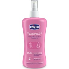 Косметика для мам Chicco олія масажна 4 в 1 до та після пологів, 200 мл (8058664175918) (02256.50)