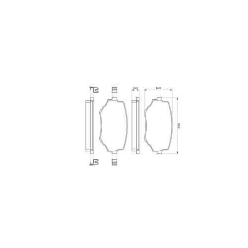 Гальмівні колодки Bosch 0 986 424 669