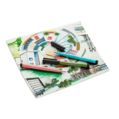 Лайнер Faber-Castell набір капілярних ручок пензликів Pitt Artist Pen Brush India ink, 48 кольорів (33030)