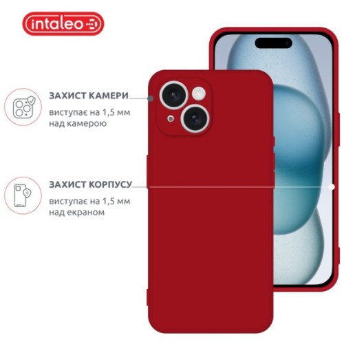 Чохол до мобільного телефона Intaleo SoftShell Apple iPhone 15 Plus Red (1283126585296)
