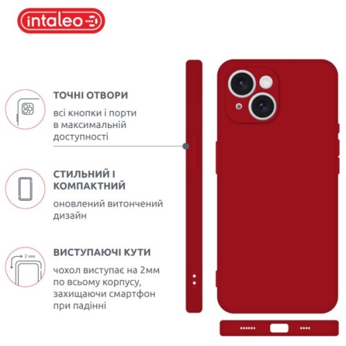 Чохол до мобільного телефона Intaleo SoftShell Apple iPhone 15 Plus Red (1283126585296)
