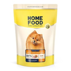 Сухий корм для собак Home Food ADULT MINI Healthy Skin And Shiny Coat з індичкою та лососем 1.6 кг (4820235020361)
