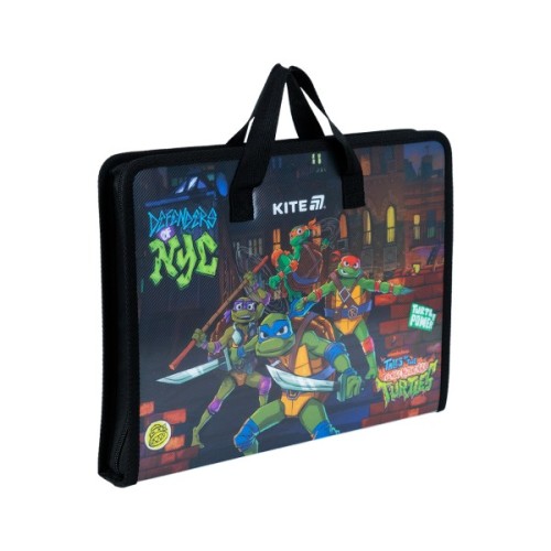 Папка - портфель Kite на блискавці A4 Ninja Turtles, 1 відділення (NT25-202)