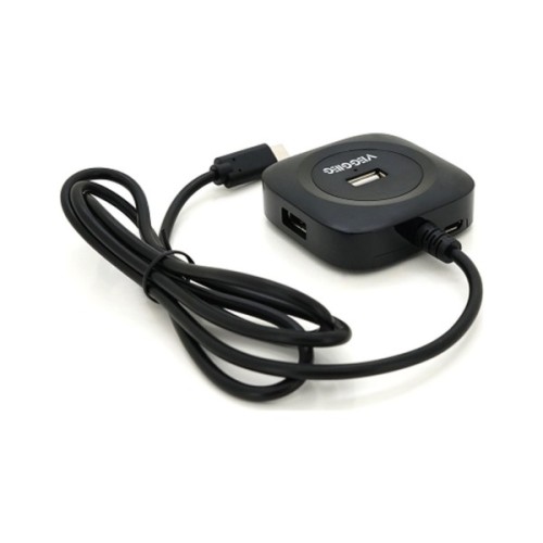 Концентратор VEGGIEG USB-C 4xUSB 2.0 0.2m black (YT-TC-V-C240)