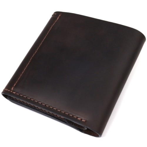 Гаманець Grande Pelle З матової натуральної шкіри Коричневий (16810)