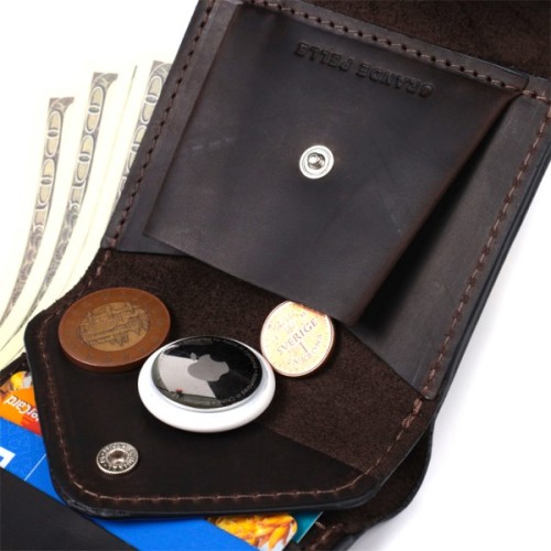 Гаманець Grande Pelle З матової натуральної шкіри Коричневий (16810)