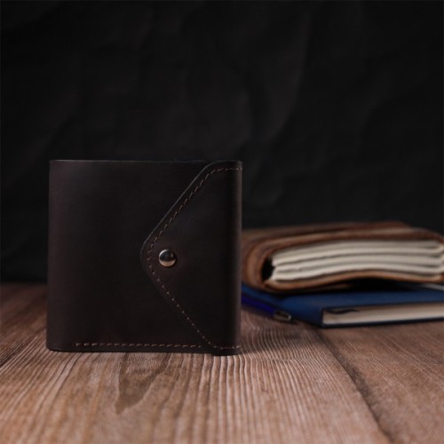 Гаманець Grande Pelle З матової натуральної шкіри Коричневий (16810)