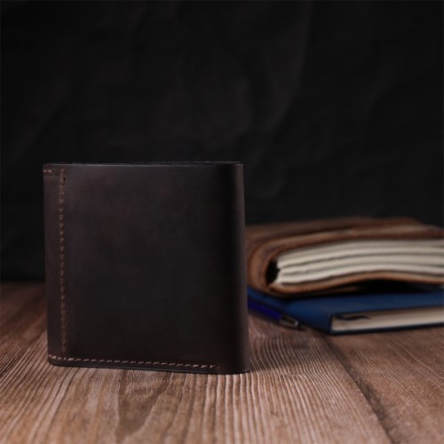 Гаманець Grande Pelle З матової натуральної шкіри Коричневий (16810)