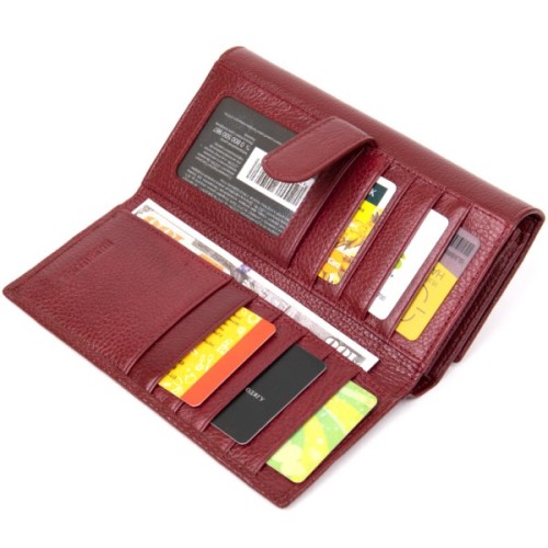 Гаманець ST Leather Темно-червоний (19392)