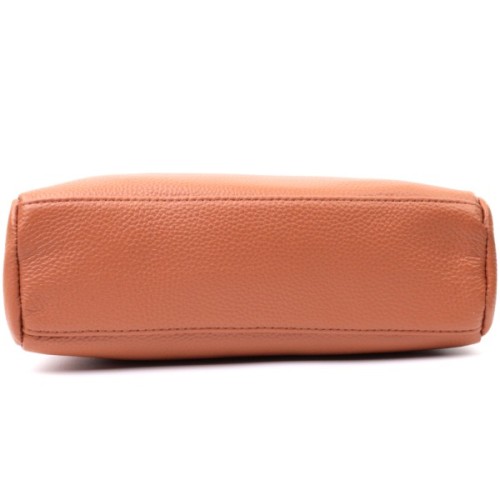 Сумка Vintage Містка Жіноча з кишенями з натуральної шкіри Коричнева (22601)