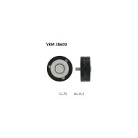 Ролик натягувача ременя SKF VKM 38600