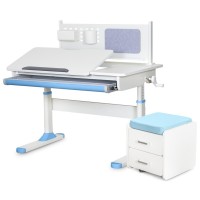 Парта ErgoKids Blue (парта + тумба) (TH-325 + BD C3_ BLUE)