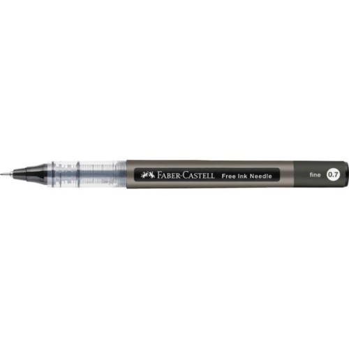 Ролер Faber-Castell Free Ink Needle Micro, колір чорнила чорний, 0,7 мм, одноразова (31796)