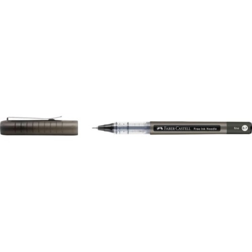Ролер Faber-Castell Free Ink Needle Micro, колір чорнила чорний, 0,7 мм, одноразова (31796)