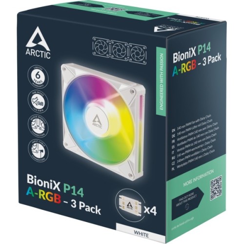 Кулер до корпусу Arctic BioniX P14 A-RGB 3-P (ACFAN00342A)