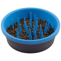 Посуд для собак Dexas Миска для повільного годування 1.44 л блакитна (0084297309589)