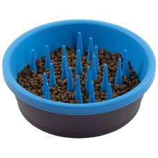 Посуд для собак Dexas Миска для повільного годування 1.44 л блакитна (0084297309589)