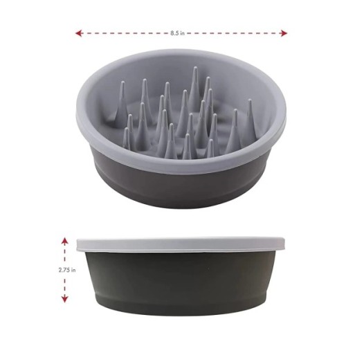 Посуд для собак Dexas Миска для повільного годування 1.44 л блакитна (0084297309589)