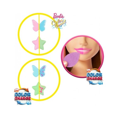 Ігровий набір Barbie Лялька-манекен для зачісок "Кольорове перевтілення" Barbie з аксесуарами (JFG81)