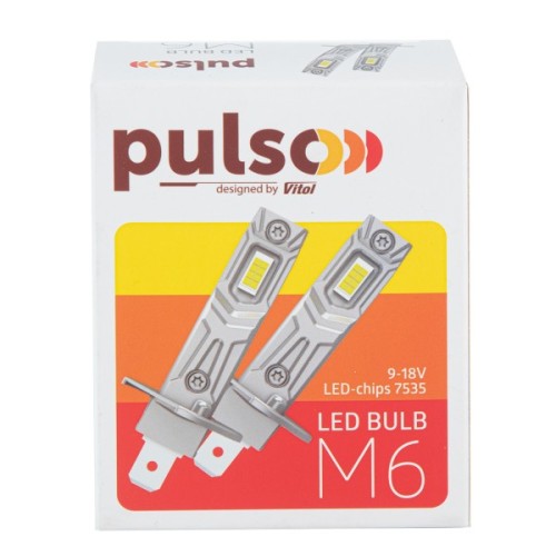 Автолампа PULSO LED-chips 7535/9-18v/2x28w/6000Lm/6500K (M6-H1)