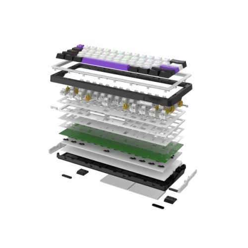 Клавіатура Hator Hellyberry HK60 Mechanical Linear RGB USB UA White/Violet (HK60)