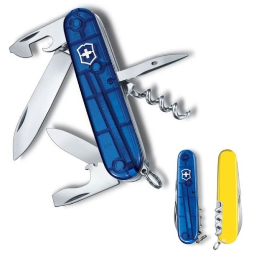 Ніж Victorinox Spartan Ukraine 91 мм Синьо-прозорий/Жовтий (1.3603.T2.8)