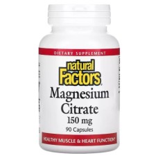 Вітамін Natural Factors Магній цитрат, 150 мг, Magnesium Citrate, 90 капсул (NFS-01652)