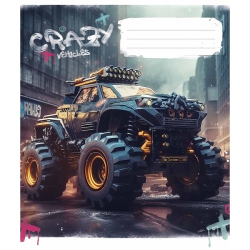Зошит Школярик Monster trucks 36 аркушів лінія (036-3283L)