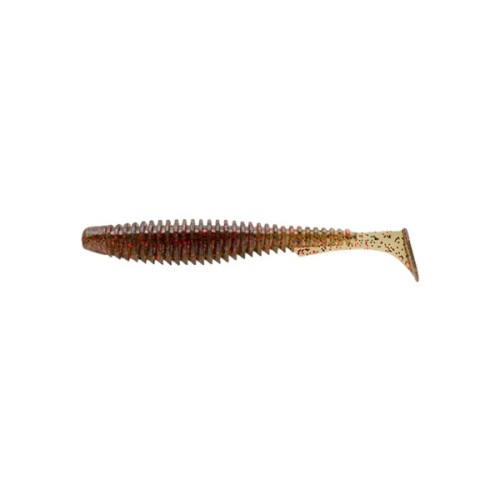 Силікон рибальський FishUP U-Shad 2" 045 - Green Pumpkin/Red&Black (10шт/уп) (1864.02.28)