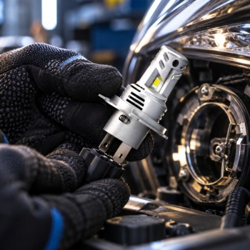 Автолампа Vitol LV1-H4/LED-chips 3570 CSP/9-18v/35w/3000Lm/6000K (LV1-H4)