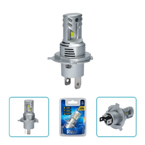 Автолампа Vitol LV1-H4/LED-chips 3570 CSP/9-18v/35w/3000Lm/6000K (LV1-H4)