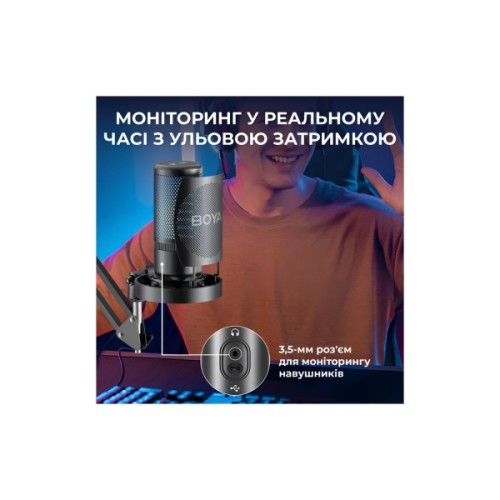 Мікрофон Boya K5-02 RGBType-C/3,5 мм Jack Black (BOYA K5-02)