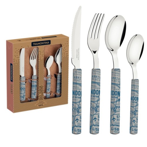 Набір столових приборів Tramontina Bliss 16 предметів Сірий (29899/128)
