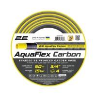 Шланг для поливу 2E AquaFlex Carbon 3/4", 50м, 4 шари, 20бар, -10…+60°C (2E-GHE34GE50)