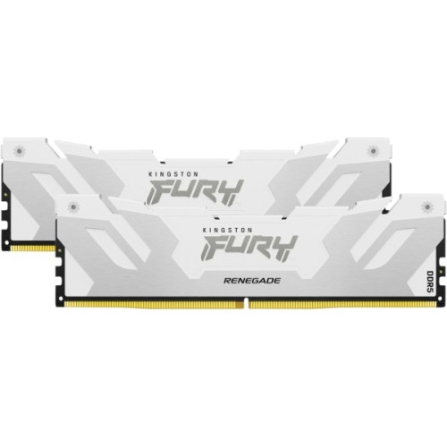 Модуль пам'яті для комп'ютера DDR5 48GB (2x24GB) 8000 MHz Renegade White/Silver Kingston Fury (ex.HyperX) (KF580C38RWK2-48)