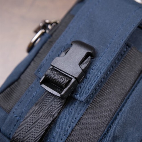 Сумка Vintage На пояс нейлон Синя (20649)