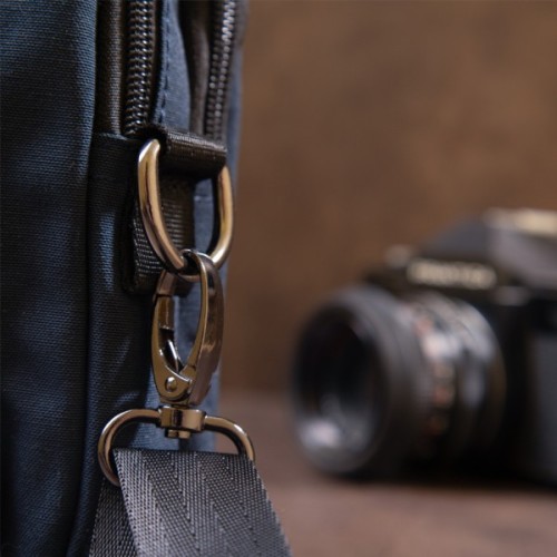 Сумка Vintage На пояс нейлон Синя (20649)